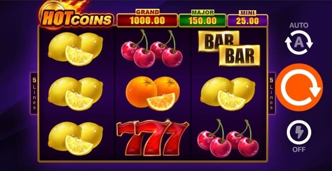 игровой автомат Hot Coins в казино пин ап